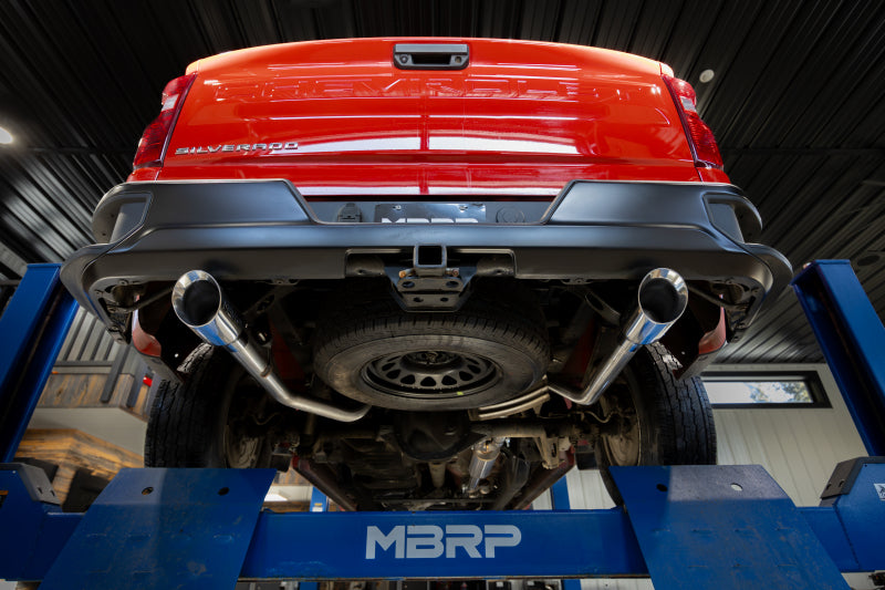 MBRPS5021304-MBRP 2019+ Chevrolet Silverado 1500 / 2019+ GMC Sierra 1500 T304 SS 3in Armor Pro Cat-Back Exhaust-Catback-MBRP