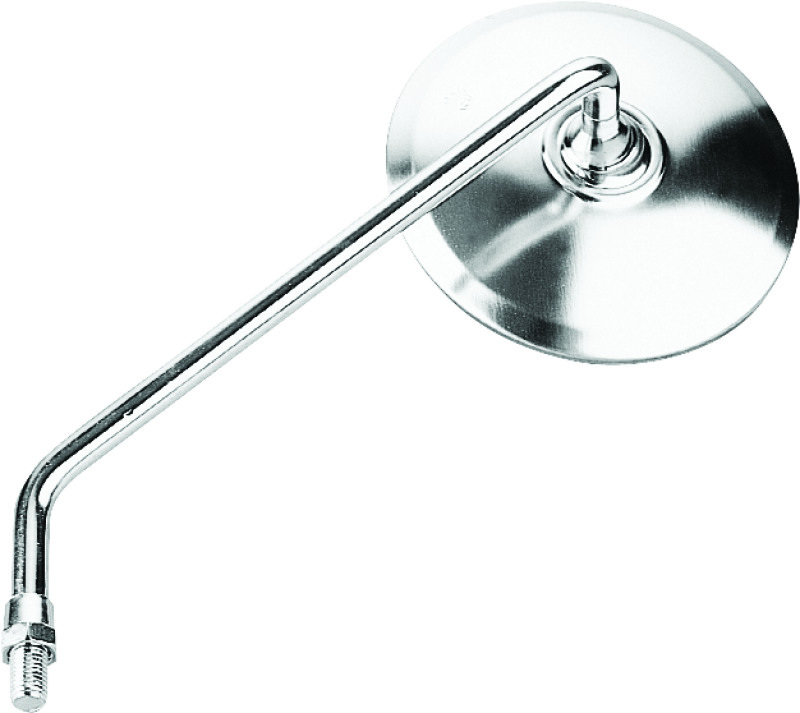 BKM600070-BikeMaster Round Mirror 10mm Right - Stainless-Side Mirrors-Bike Master