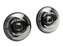 Load image into Gallery viewer, RAXJ132813-Raxiom 07-18 Jeep Wrangler JK Axial Series LED Headlights- Black Housing (Clear Lens)-Headlights-Raxiom
