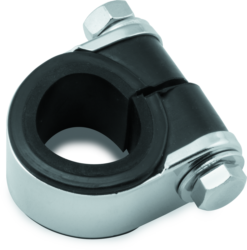 BKC666761-Bikers Choice Chrome Handlebar Gauge Clamp Universal Custom-Gauge Components-Bikers Choice