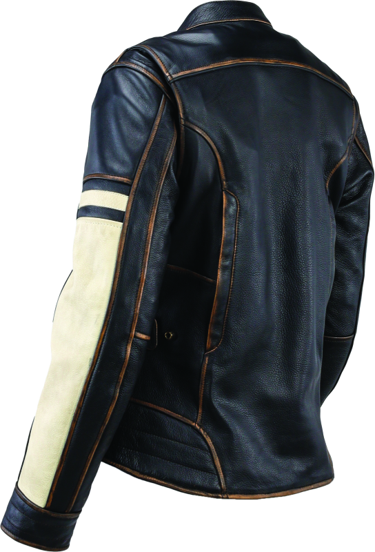 RIV094388-River Road Dame Vintage Leather Jacket Black Womens - Small-Jackets - Leather-River Road