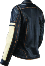 Load image into Gallery viewer, RIV094388-River Road Dame Vintage Leather Jacket Black Womens - Small-Jackets - Leather-River Road