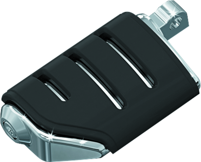 KUR7592-Kuryakyn Trident Dually With Male Mount Adapters Chrome-Footpegs-Kuryakyn