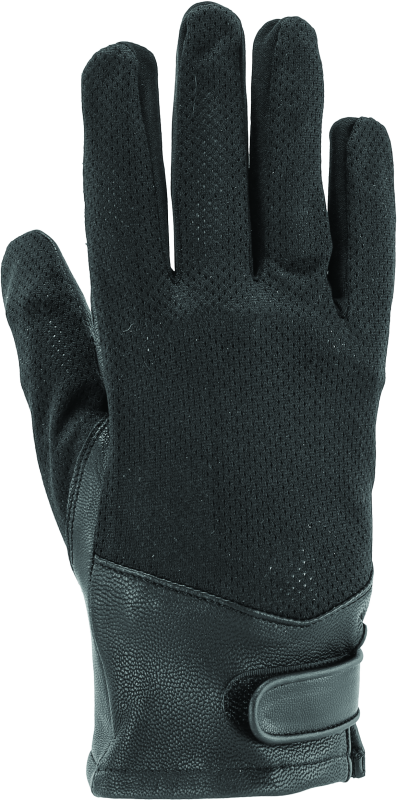 RIV094513-River Road Pecos Leather Mesh Gloves Black Womens - Large-Gloves-River Road