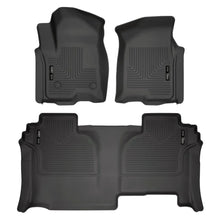 Load image into Gallery viewer, Husky Liners 19-23 GMC Sierra 1500 Double Cab Weatherbeater Black Front &amp; 2nd Seat Floor Liners - Husky Liners HSL94031