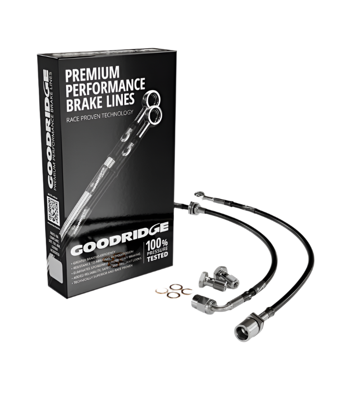 GRI31052F-Goodridge 07-12 BMW 328i Stainless Steel Front Brake Lines-Brake Line Kits-Goodridge