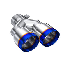 Load image into Gallery viewer, MBRPT5171BE-MBRP Burnt End Tip 2.5 ID, Dual 3.5 OD Out, 9.5 length, Single wall 304 Stainless Steel-Tail Pipes-MBRP