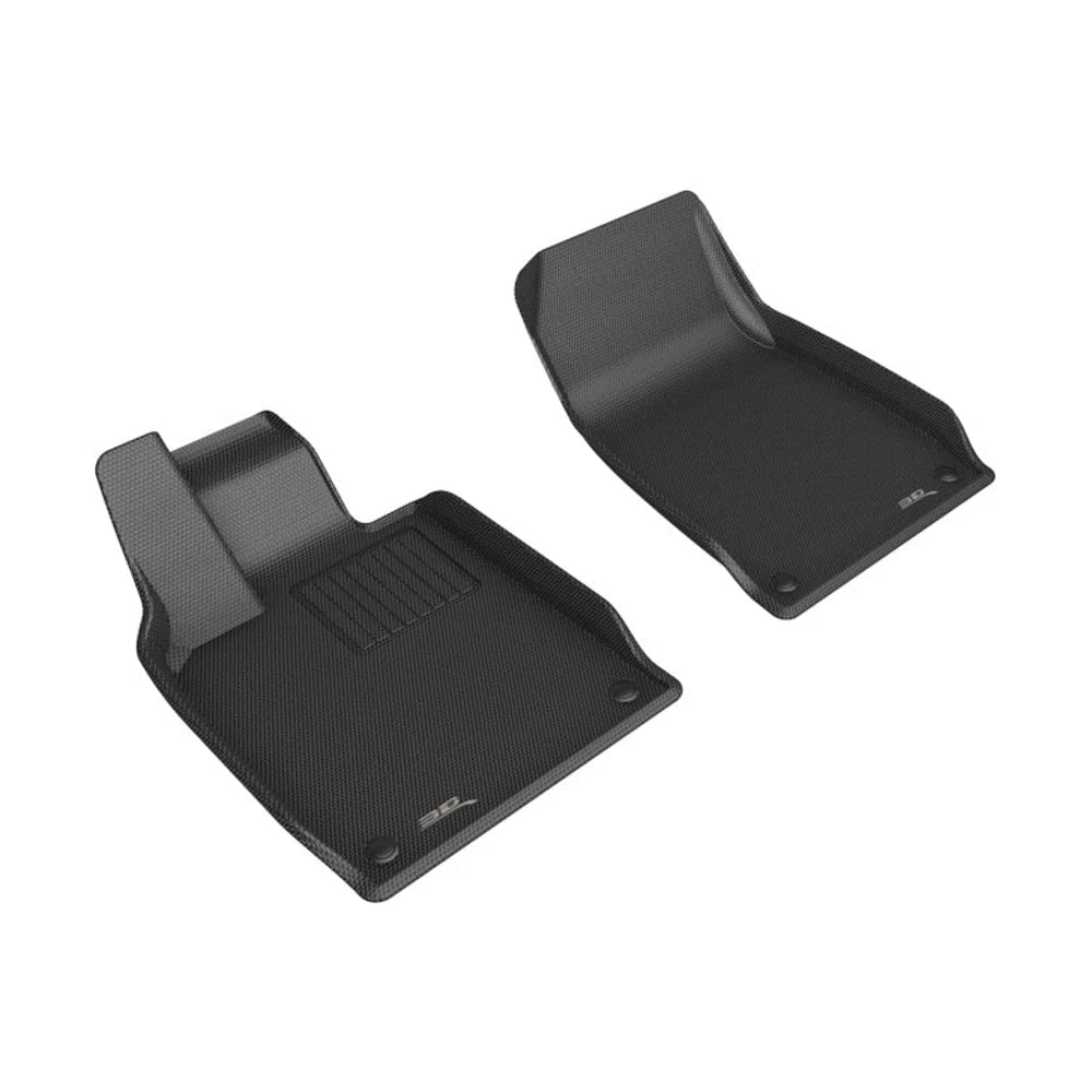 3D MAXpider 20-23 Porsche Taycan (9J1) Kagu Front Floor Mat - Black - 3D MAXpider ACEL1PO02711509