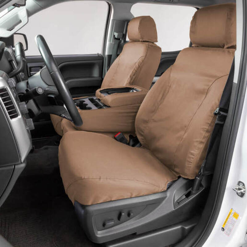 CVRSS2412PCTN-Covercraft 09-14 Ford F150 Polycotton SeatSaver Custom Front Row Seat Covers - Tan-Seat Covers-Covercraft
