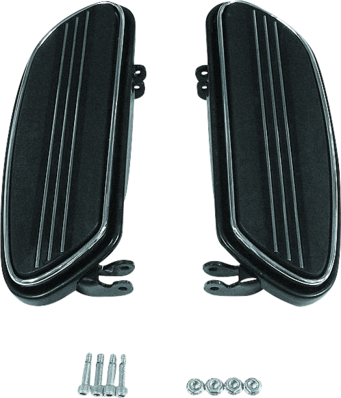 BKC491325-Bikers Choice 86-Up FLH FLT Black Extended Floorboard Kit-Footpegs-Bikers Choice