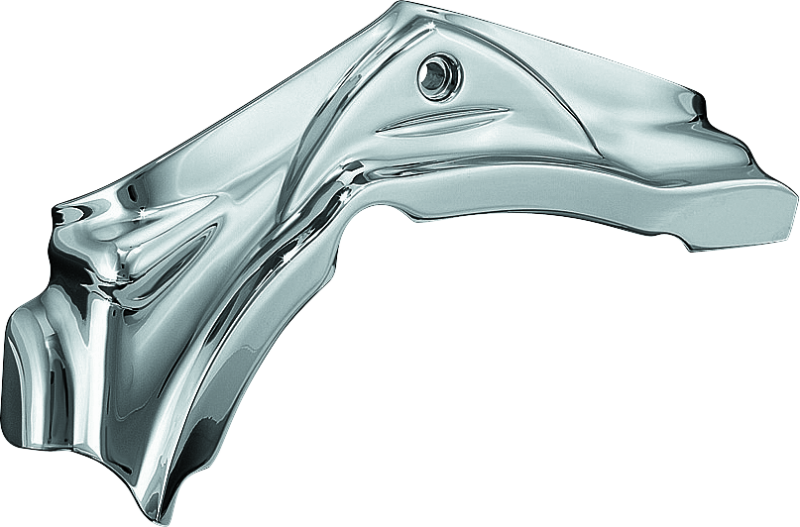 KUR8393-Kuryakyn Cylinder Base Cover 07-17 Softails Chrome-Engine Covers-Kuryakyn