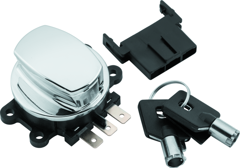 TWP492398-Twin Power 94-13 FLHR Chrome Fat Bob Styl Ignition Switch-Relays-TwinPower