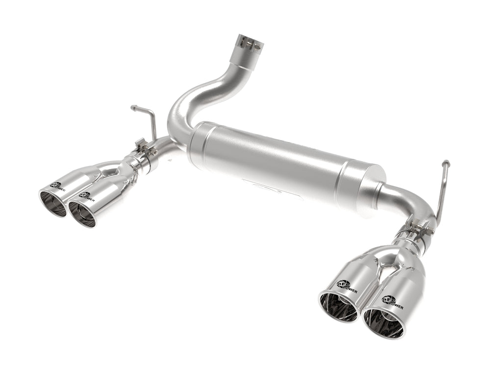 aFe aFe Rebel Series 2.5in 409 SS Axle-Back Exhaust Polished 07-18 Jeep Wrangler (JK) V6-3.6L/3.8L