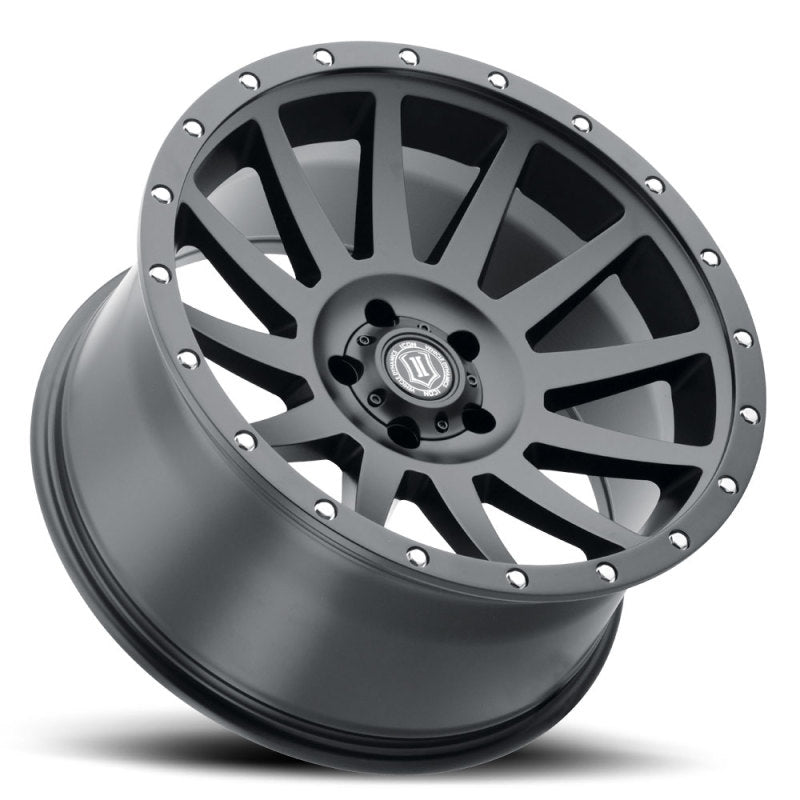 ICON Compression 20x10 6x5.5 -19mm Offset 4.75inBS Satin Black Wheel-Wheels - Cast-ICON