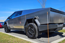 Load image into Gallery viewer, RALMF112-UR-BLK-MBK-Rally Armor 2024 Tesla Cybertruck Black UR Mud Flap Metallic Black Logo-Mud Flaps-Rally Armor