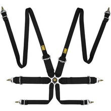 Load image into Gallery viewer, OMPDA0-0204-B02-071-OMP First 3/2 Racing Harness Black-Seat Belts &amp; Harnesses-OMP