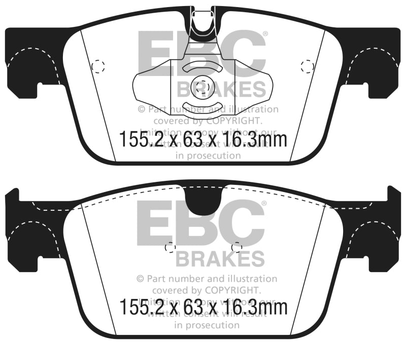 EBC 2017+ Volvo S90 2.0L Turbo Redstuff Front Brake Pads-Brake Pads - Performance-EBC