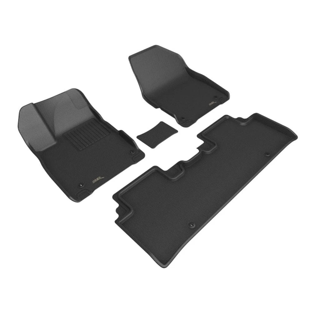 3D MAXpider 2022+ Kia EV6 Kagu 1st & 2nd Row Floormat - Black - 3D MAXpider ACEL1KA07101509