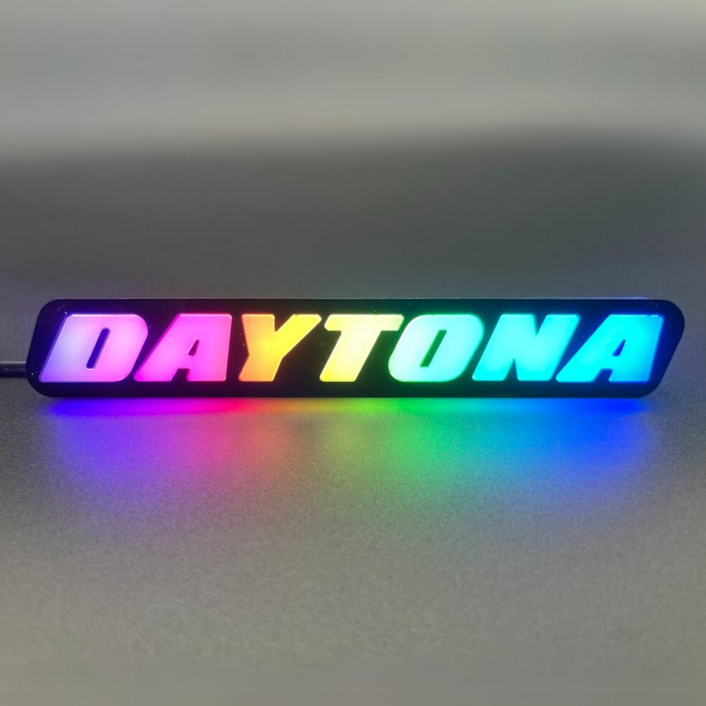 -Daytona LED Badge: (Multicolor)-Illuminated LED Emblems-RGB Halo Kits