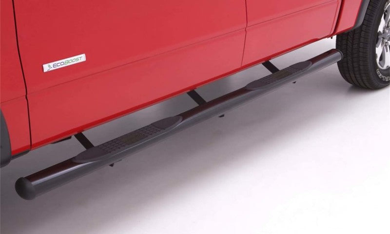 LND23678176-Lund 05-23 Nissan Frontier Crew Cab 4in. Oval Straight Steel Nerf Bars - Black-Nerf Bars-LUND