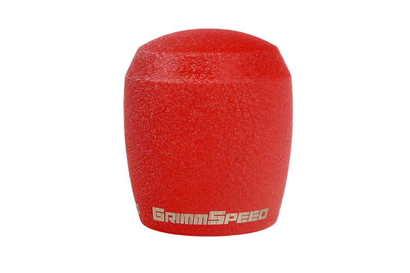 GRM380003-GrimmSpeed Stubby Shift Knob Stainless Steel Red - M12x1.25-Shift Knobs-GrimmSpeed