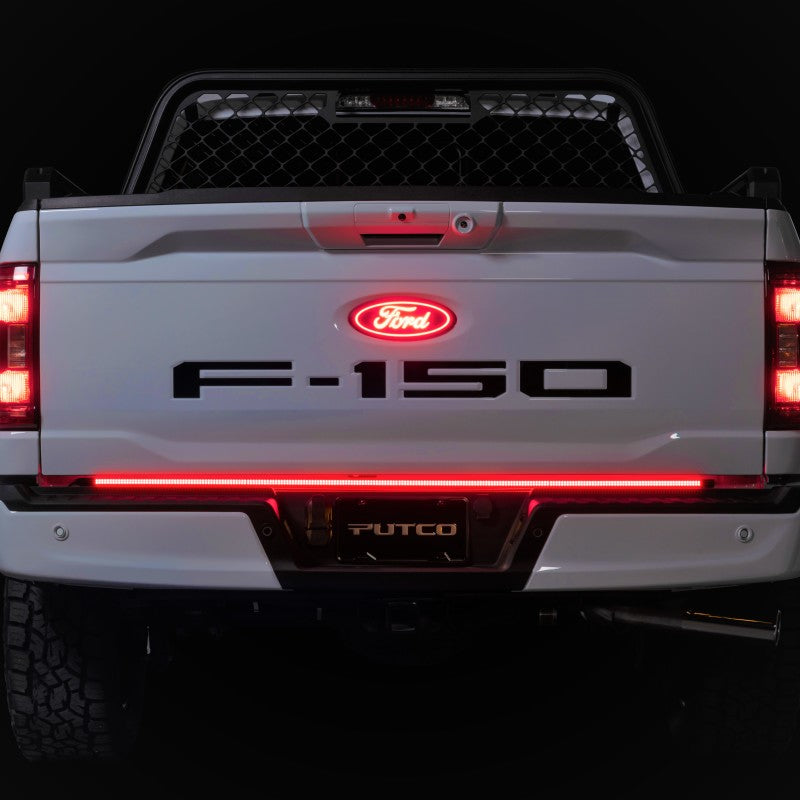 Putco 20-22 Ford Super Duty 60In Direct Fit Blade Kit Tailgate Bars (w/ LED or Halogen lamps)-Light Tailgate Bar-Putco