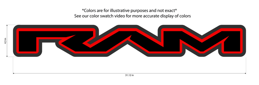 Exotic Innovations 2019+ RAM 1500 Tailgate Replacement Badge