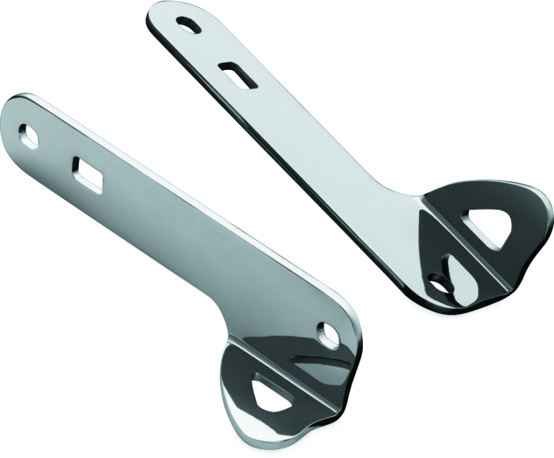 KUR949-Kuryakyn Custom Teardrop Tie-Down Brackets 14-Up Touring Chrome-Brackets-Kuryakyn