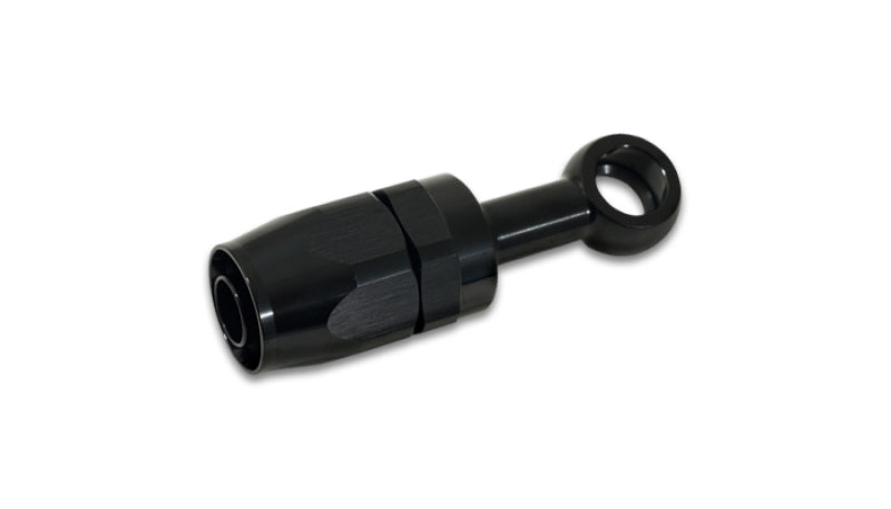 Vibrant -10AN Banjo Hose End Fitting for use with M12 or 7/16in Banjo Bolt - Aluminum Black-Fittings-Vibrant