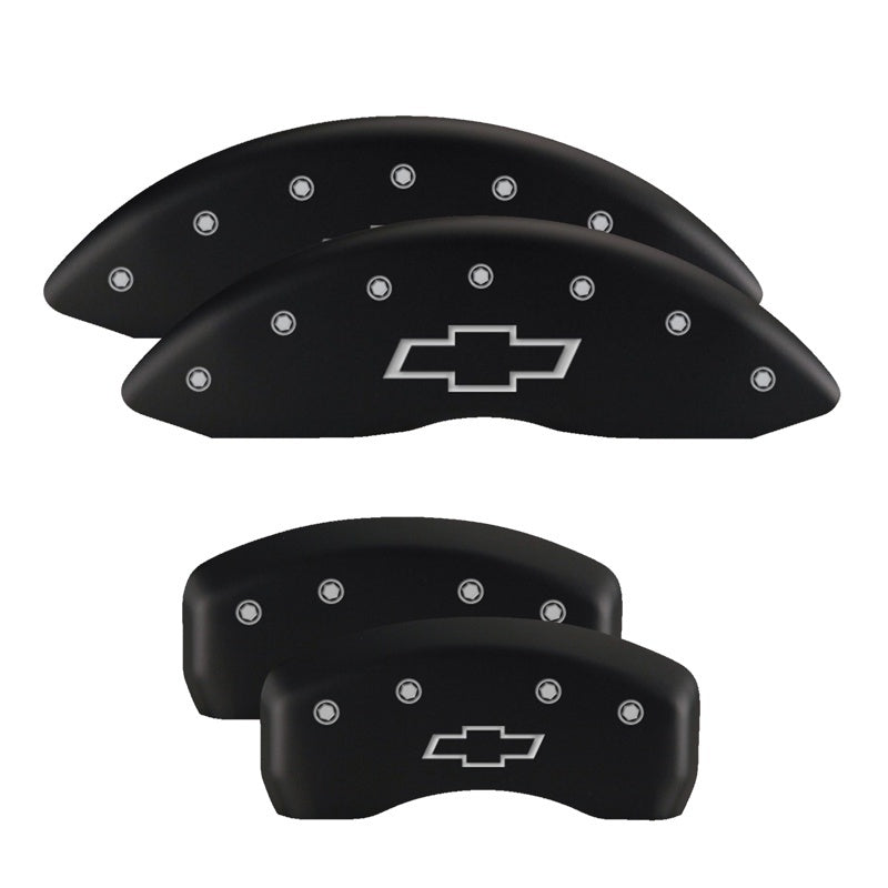 MGP 4 Caliper Covers Engraved Front & Rear Bowtie Red finish silver ch-Caliper Covers-MGP