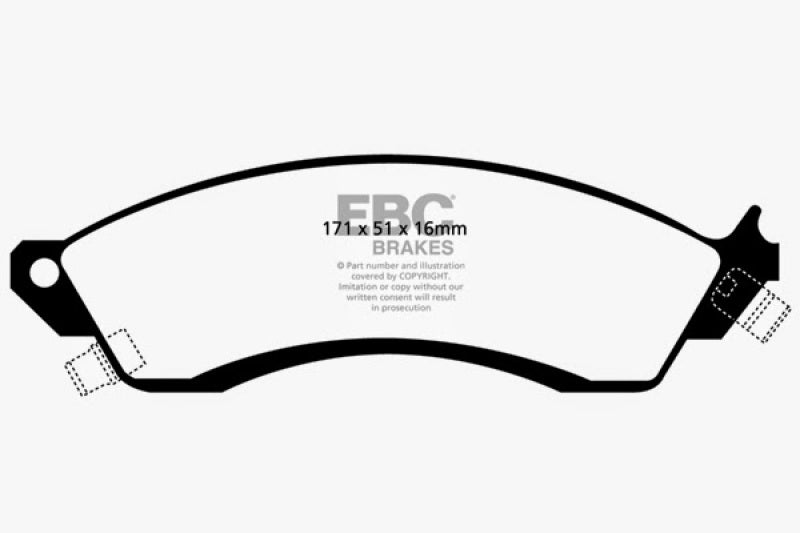 EBC 93-00 Aston Martin Virage 5.3 (PBR Caliper) Redstuff Front Brake Pads-Brake Pads - Performance-EBC