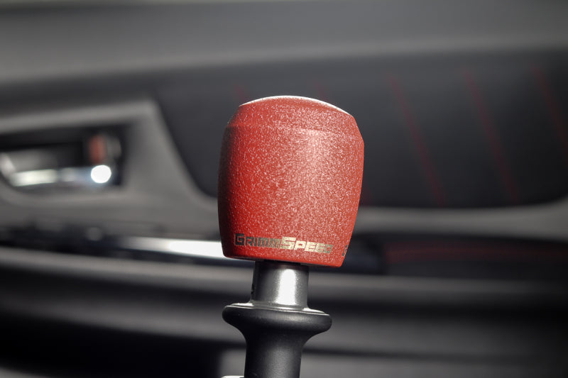 GRM380003-GrimmSpeed Stubby Shift Knob Stainless Steel Red - M12x1.25-Shift Knobs-GrimmSpeed