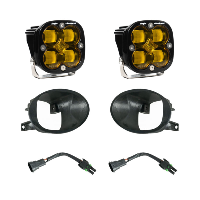 BAJ447873-Baja Designs 19-22 Mercedes Benz Sprinter Squadron SAE Fog Pocket Light Kit - Amber-Light Bars & Cubes-Baja Designs