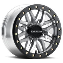 Load image into Gallery viewer, Raceline A91MA Ryno 15x10in/4x156 BP/0mm Offset/132.5mm Bore - Machined &amp; Black Ring Beadlock Wheel-Wheels - Cast-Raceline