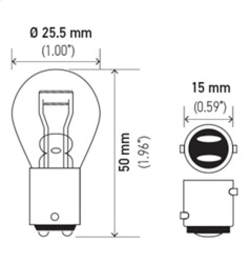 HELLA1157-Hella Bulb 1157 12V 27/8W BAY15d S8-Bulbs-Hella
