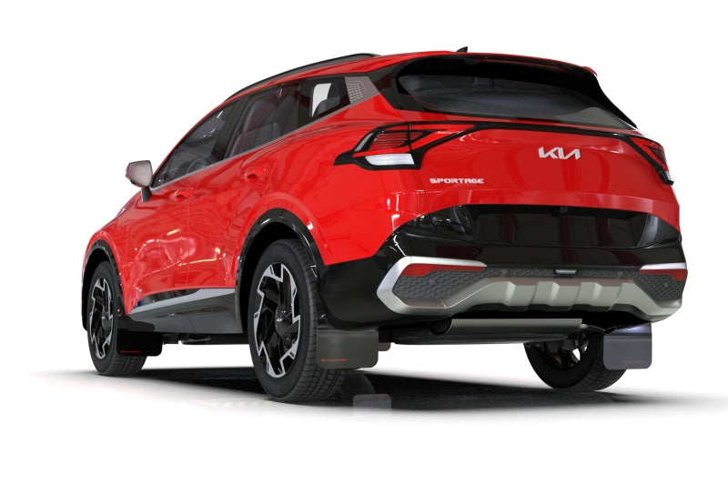 RALMF81-UR-BLK-RD-Rally Armor 23-24 Kia Sportage Black UR Mud Flap w/ Red Logo-Mud Flaps-Rally Armor