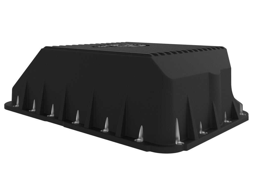 aFe afe Transmission Pan (Black); Ford Diesel Trucks 03-10 V8-6.0/6.4L (td)