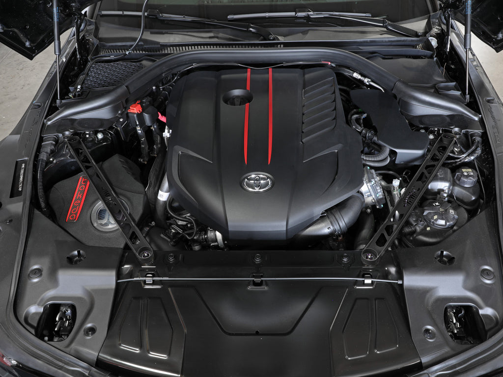 aFe aFe CONTROL 304 Stainless Steel Front Suspension Strut Brace Black - Toyota GR Supra (A90) 20-21