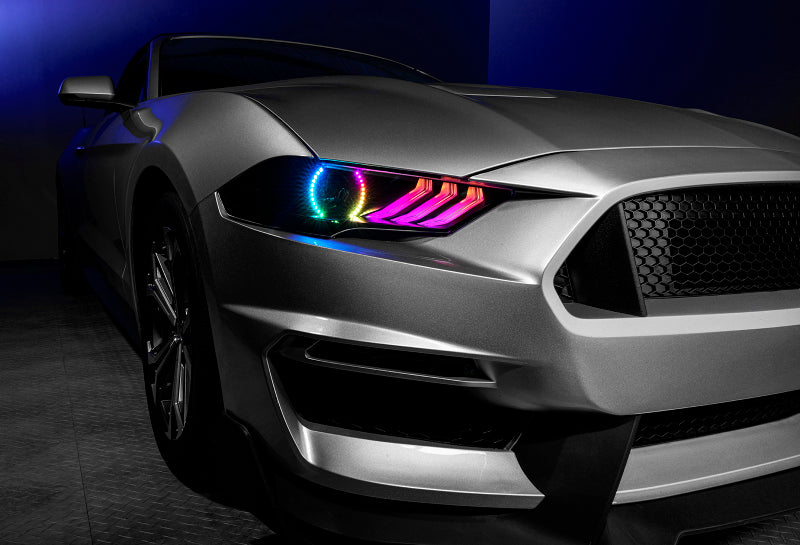 ORL1446-332-Oracle 18-21 Ford Mustang Dynamic DRL w/ Halo Kit & Sequential Turn Signal - ColorSHIFT SEE WARRANTY-Headlights-ORACLE Lighting