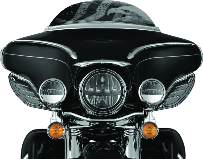 KUR1108-Kuryakyn Dragon Wing Air Deflectors Dark Smoke-Wind Deflectors-Kuryakyn