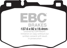 Load image into Gallery viewer, EBC 15-16 Mercedes-Benz C400 (W205) 3.0 Twin Turbo 4-Matic Yellowstuff Front Brake Pads-Brake Pads - Performance-EBC