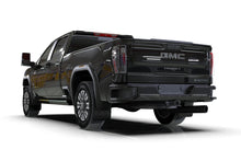 Load image into Gallery viewer, RALMF131-BLK-WH-Rally Armor 20-24 GMC Sierra 2500/3500 HD Denali Black Mud Flap w/White Logo-Mud Flaps-Rally Armor