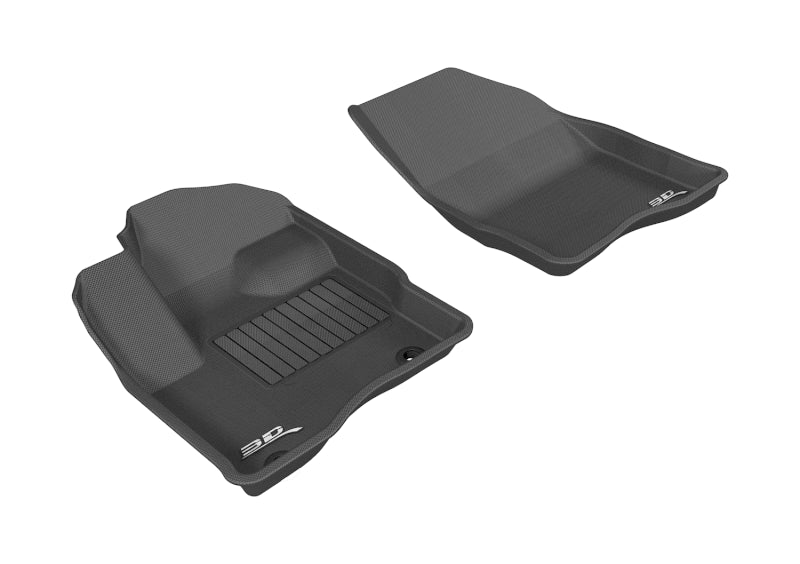 ACEL1FR01811509-3D MAXpider 2010-2019 Ford Taurus Kagu 1st Row Floormat - Black-Floor Mats - Rubber-3D MAXpider