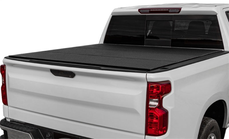 ACCB3020019-Access LOMAX Tri-Fold Cover Black Urethane Finish 14-18 Chevrolet Silverado 1500 - 5ft 8in Bed-Bed Covers - Folding-Access