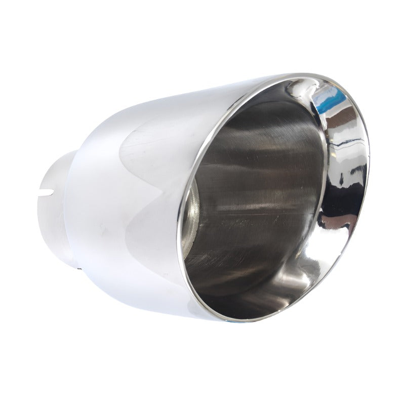 SSW799300-Stainless Works Conical Double Wall Slash Cut Exhaust Tip - 4in Body 3in Inlet-Tips-Stainless Works