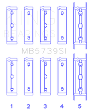 Load image into Gallery viewer, KINGMB5739SI-King Subaru EJ20/EJ22/EJ25 .002 Oversized Bi-Metal Silicon Aluminum Main Bearing Set-Bearings-King Engine Bearings