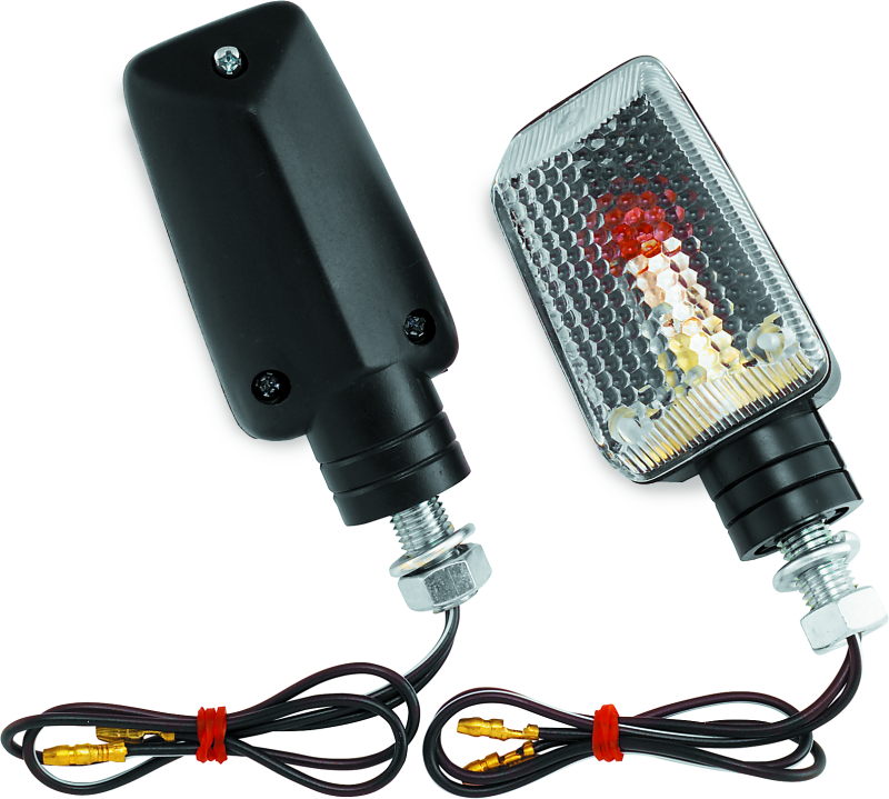 BKM268141-BikeMaster Universal Ministalk Marker Light - Black/Clear-Sidemarkers & Indicators-Bike Master