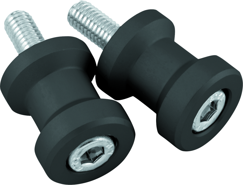 BKM151624-BikeMaster Alum Spool Kit H/D - 8mm - Black-Frame Sliders-Bike Master