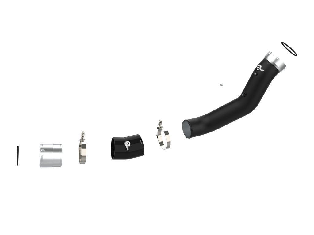aFe aFe 20-23 GM Diesel Trucks V8 6.6L L5P BladeRunner 3.5in Aluminum Cold Charge Pipe - Black