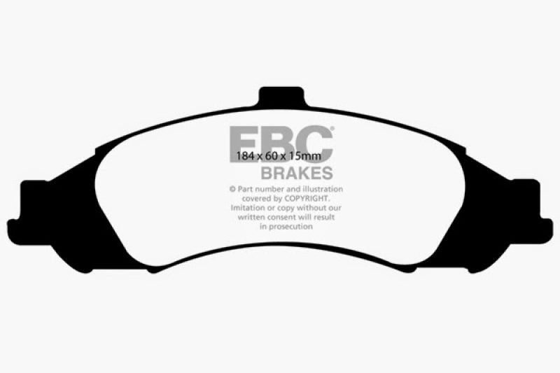 EBCDP41721R-EBC 03-04 Pontiac GTO 5.7 (Solid Rear Rotors) Yellowstuff Front Brake Pads-Brake Pads - Performance-EBC